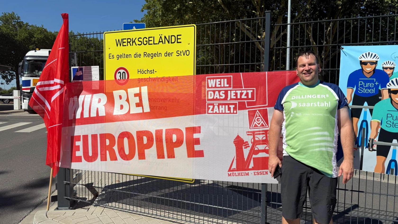 Radtour "Flamme der Solidarität"