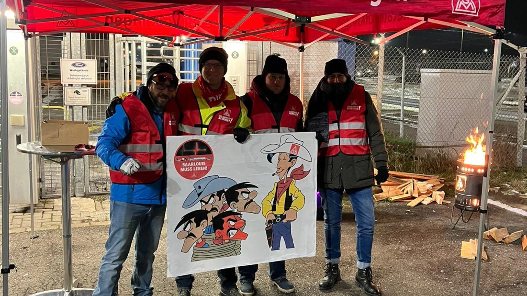 Saarlouis muss leben Erste Warnstreikstreikwelle