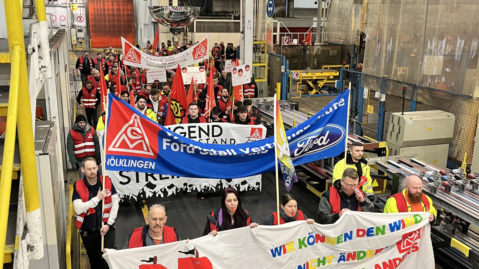 Saarlouis muss leben Erste Warnstreikstreikwelle