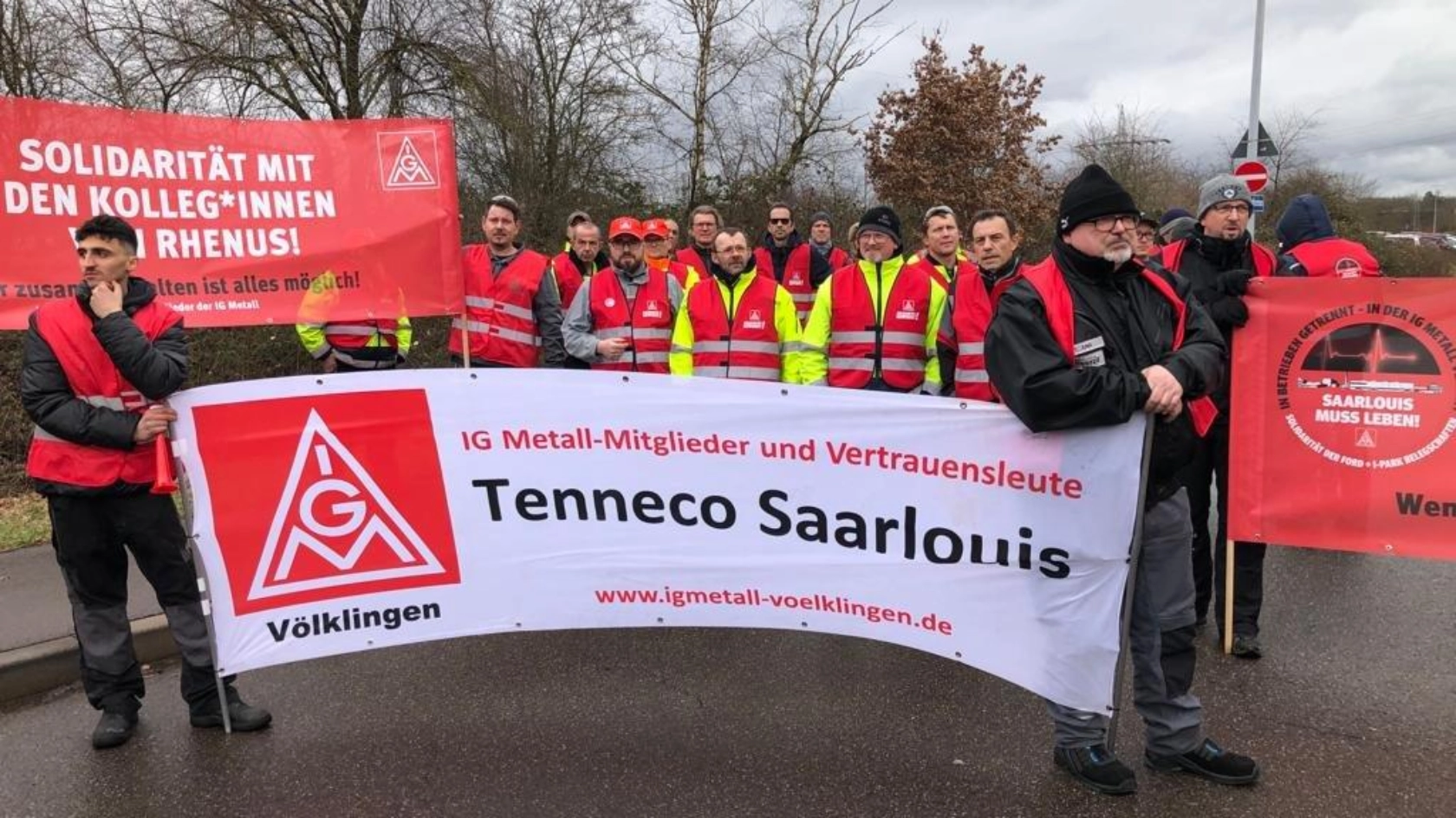 Warnstreik bei Rhenus LMS und Soli-Warnstreik im I-Park