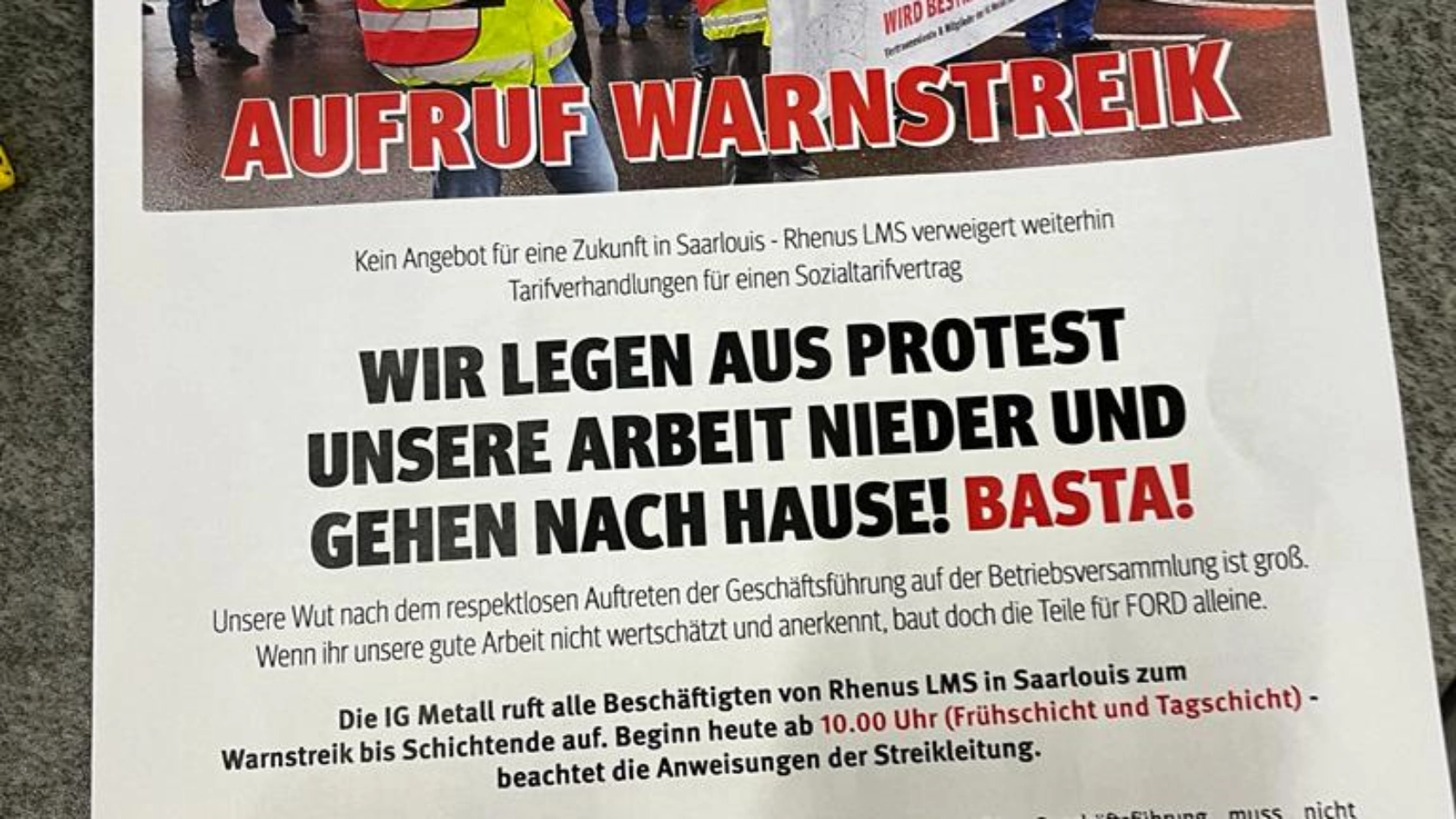 Warnstreik bei Rhenus LMS geht weiter