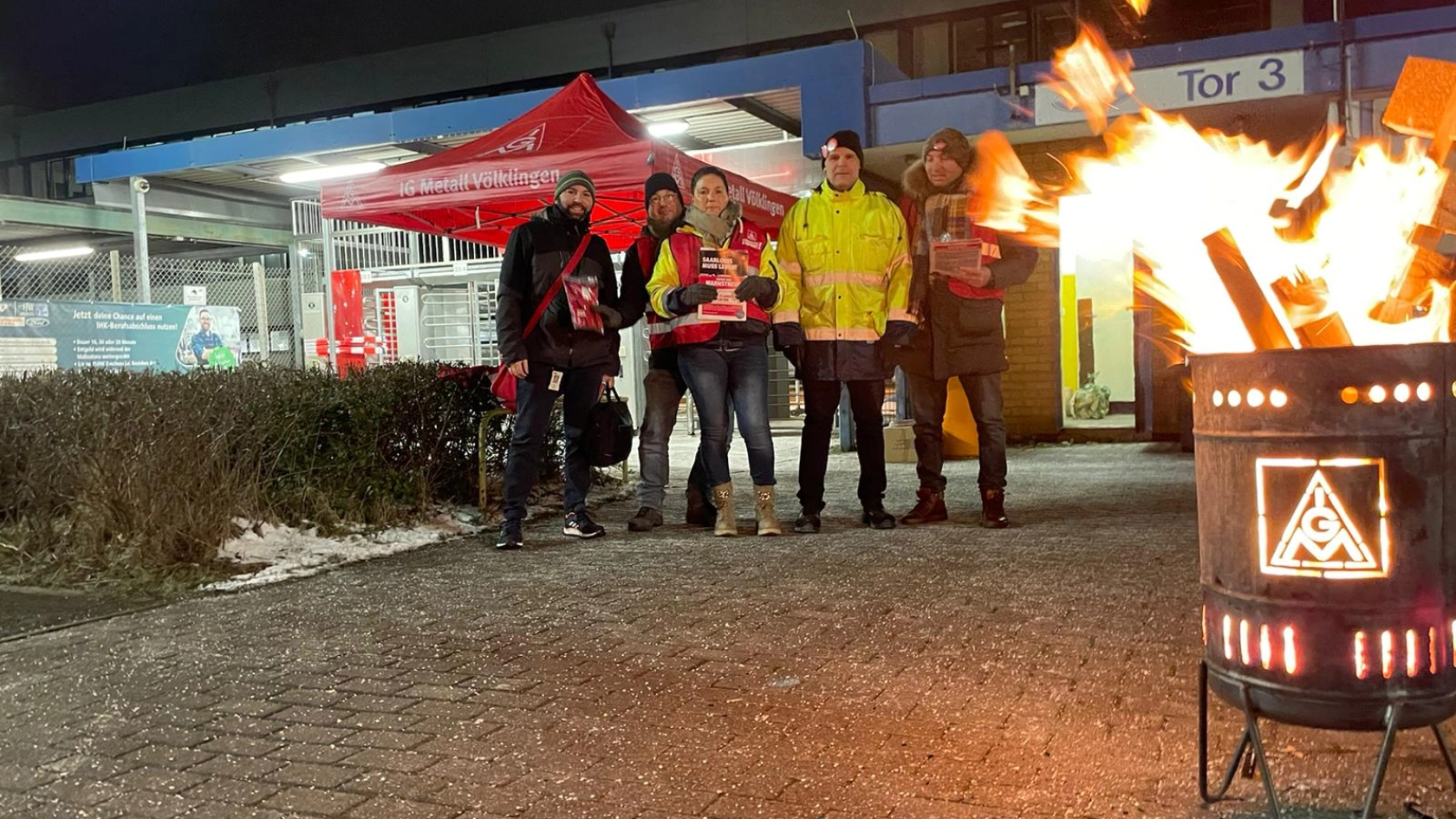 Saarlouis muss leben Erste Warnstreikstreikwelle