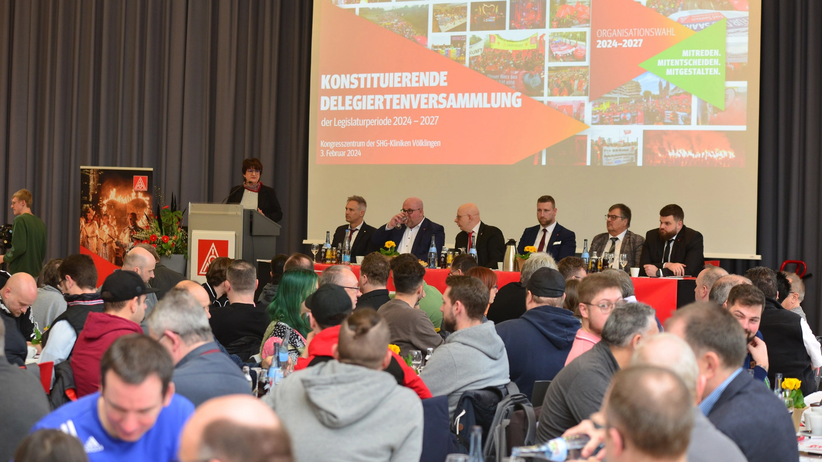 Konstituierende Delegiertenversammlung der IG Metall Völklingen mit Neuwahlen