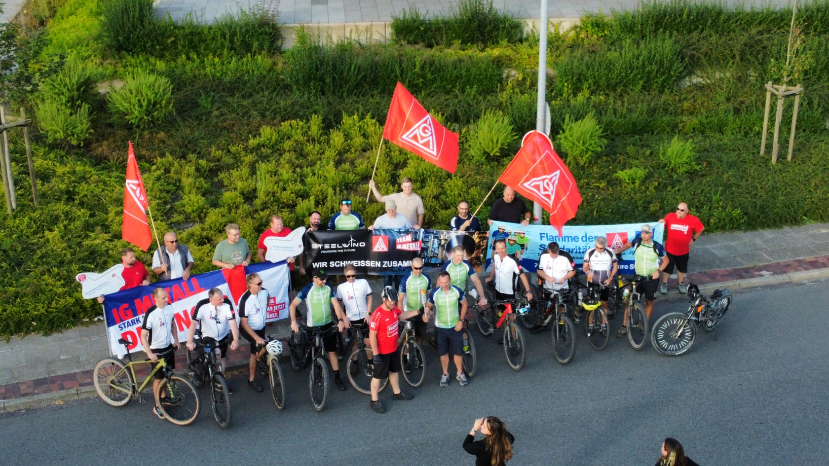 Radtour "Flamme der Solidarität"