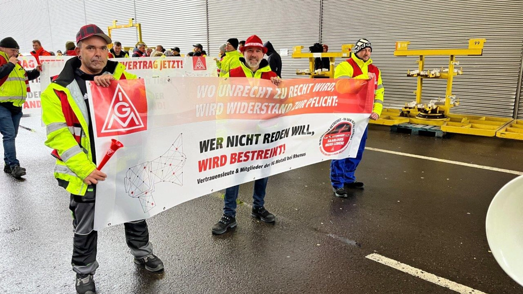 Warnstreik bei Rhenus LMS und Soli-Warnstreik im I-Park