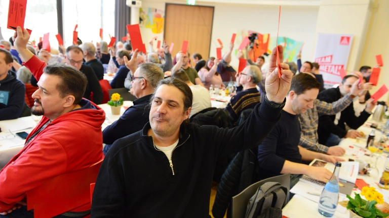 Konstituierende Delegiertenversammlung der IG Metall Völklingen mit Neuwahlen