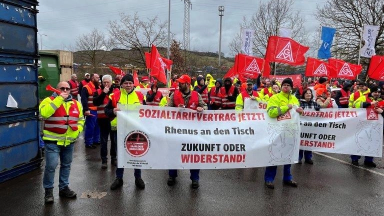 Warnstreik bei Rhenus LMS und Soli-Warnstreik im I-Park