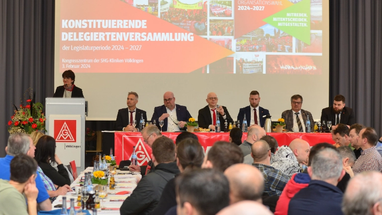 Konstituierende Delegiertenversammlung der IG Metall Völklingen mit Neuwahlen
