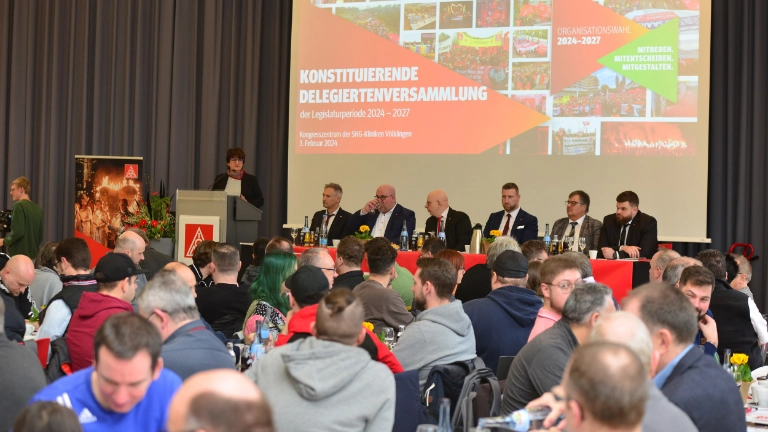 Konstituierende Delegiertenversammlung der IG Metall Völklingen mit Neuwahlen