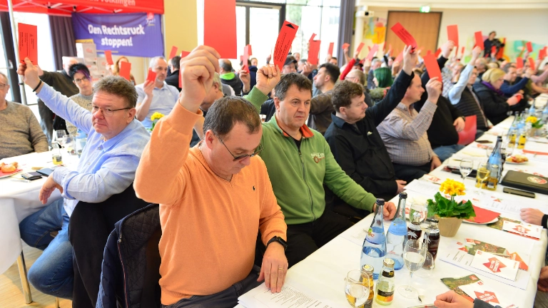 Konstituierende Delegiertenversammlung der IG Metall Völklingen mit Neuwahlen