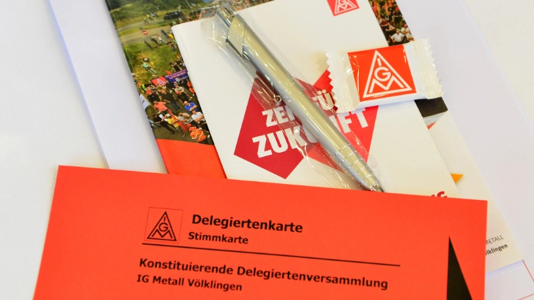 Konstituierende Delegiertenversammlung der IG Metall Völklingen mit Neuwahlen