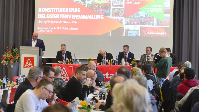 Konstituierende Delegiertenversammlung der IG Metall Völklingen mit Neuwahlen