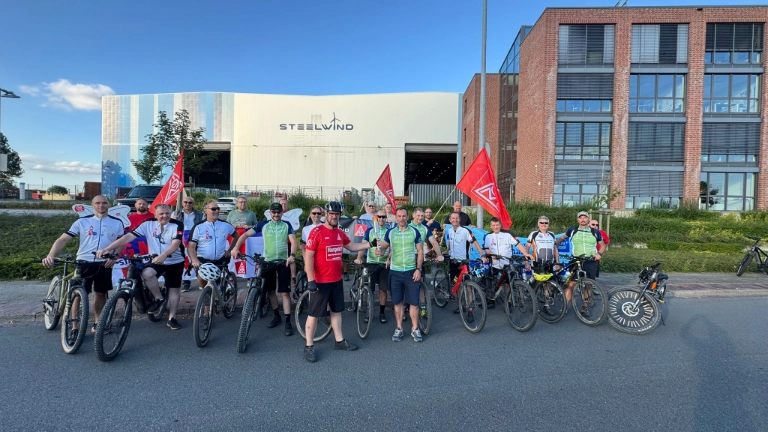 Radtour "Flamme der Solidarität"