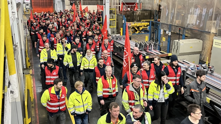 Saarlouis muss leben Erste Warnstreikstreikwelle