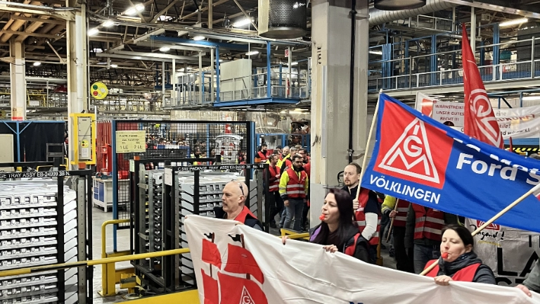 Saarlouis muss leben Erste Warnstreikstreikwelle