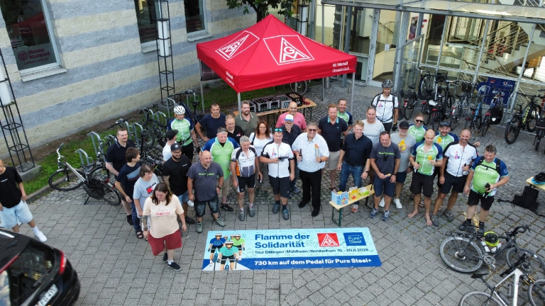 Radtour "Flamme der Solidarität"